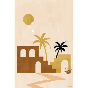 Marmont Hill Desert Ruins Painting Print on Wrapped Canvas