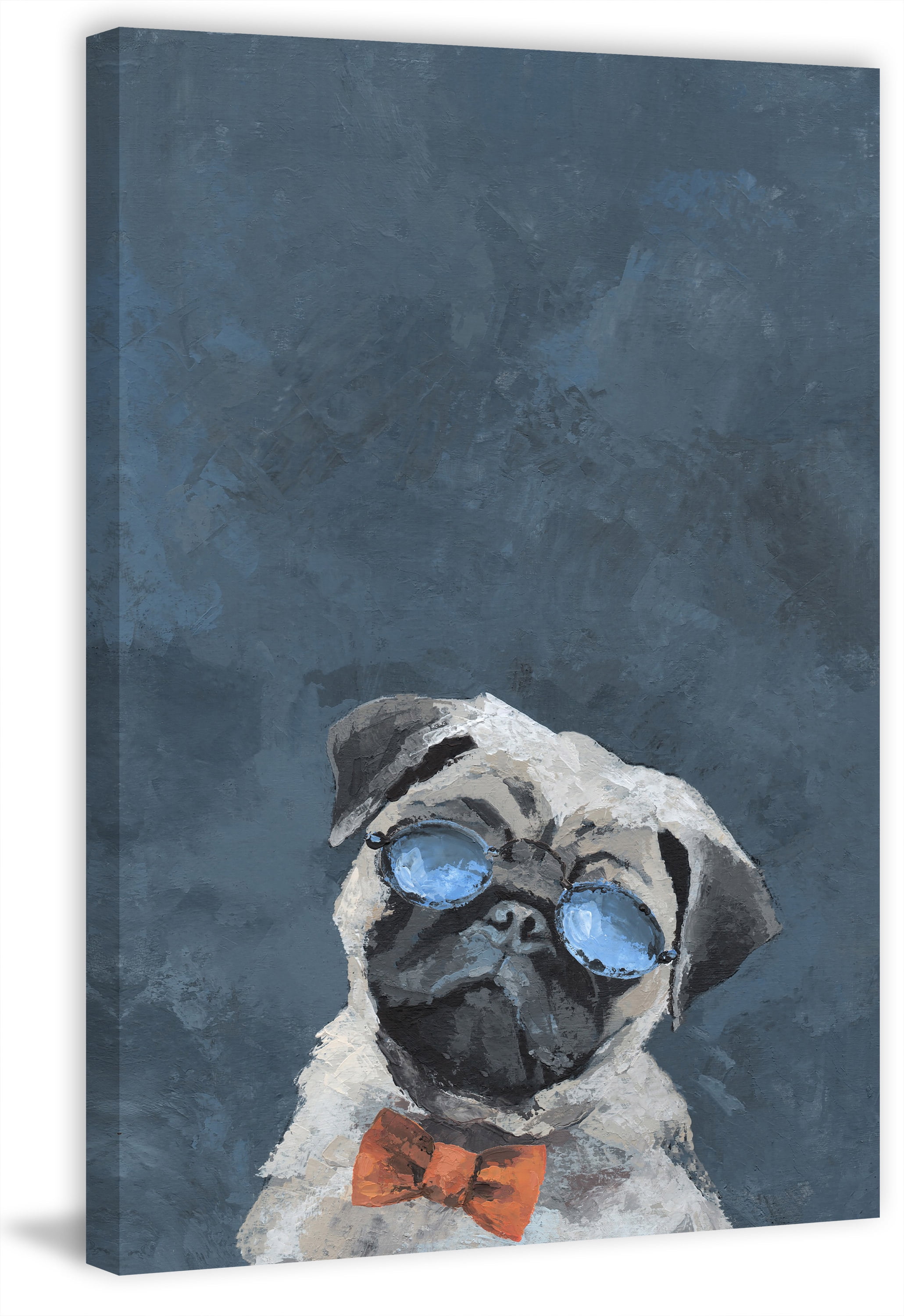 Marmont Hill "Detective Pug" Painting Print on Wrapped Canvas