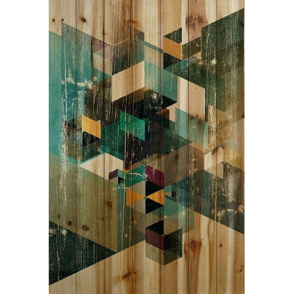 Marmont Hill - "Dimensional Jenga" Painting Print on Natural Pine Wood