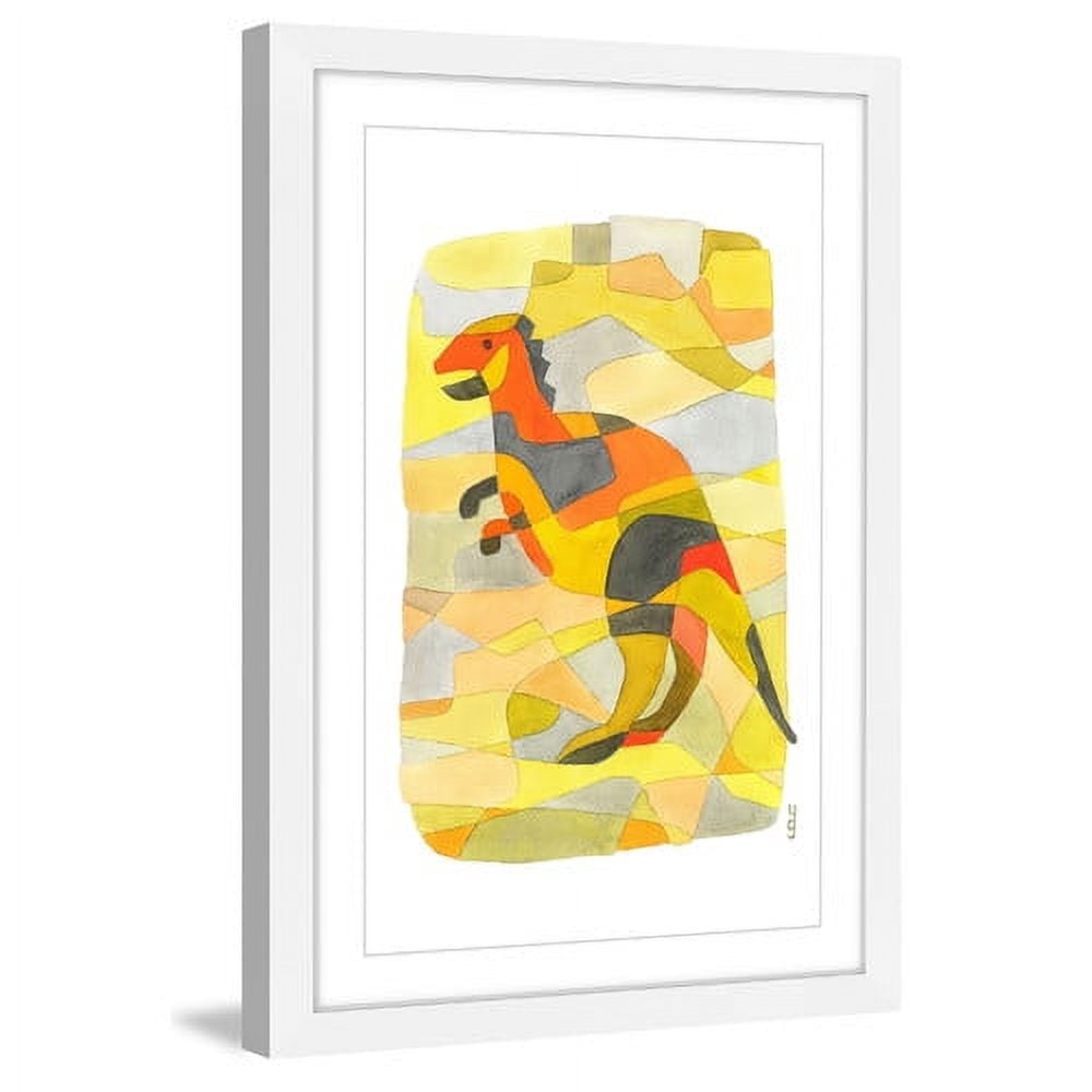 Marmont Hill - "Dinosaur 1" by Yolanta Gawlik Framed Painting Print