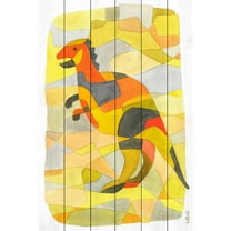 Marmont Hill "Dinosaur 1" by Yolanta Gawlik Painting Print on White Wood