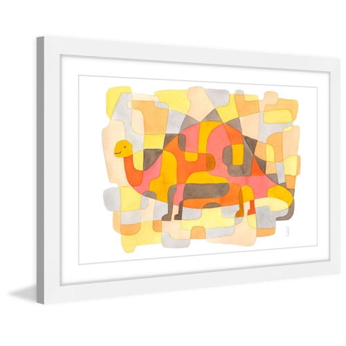 Marmont Hill - "Dinosaur 2" by Yolanta Gawlik Framed Painting Print