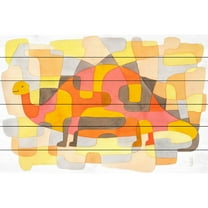 Marmont Hill "Dinosaur 2" by Yolanta Gawlik Painting Print on White Wood
