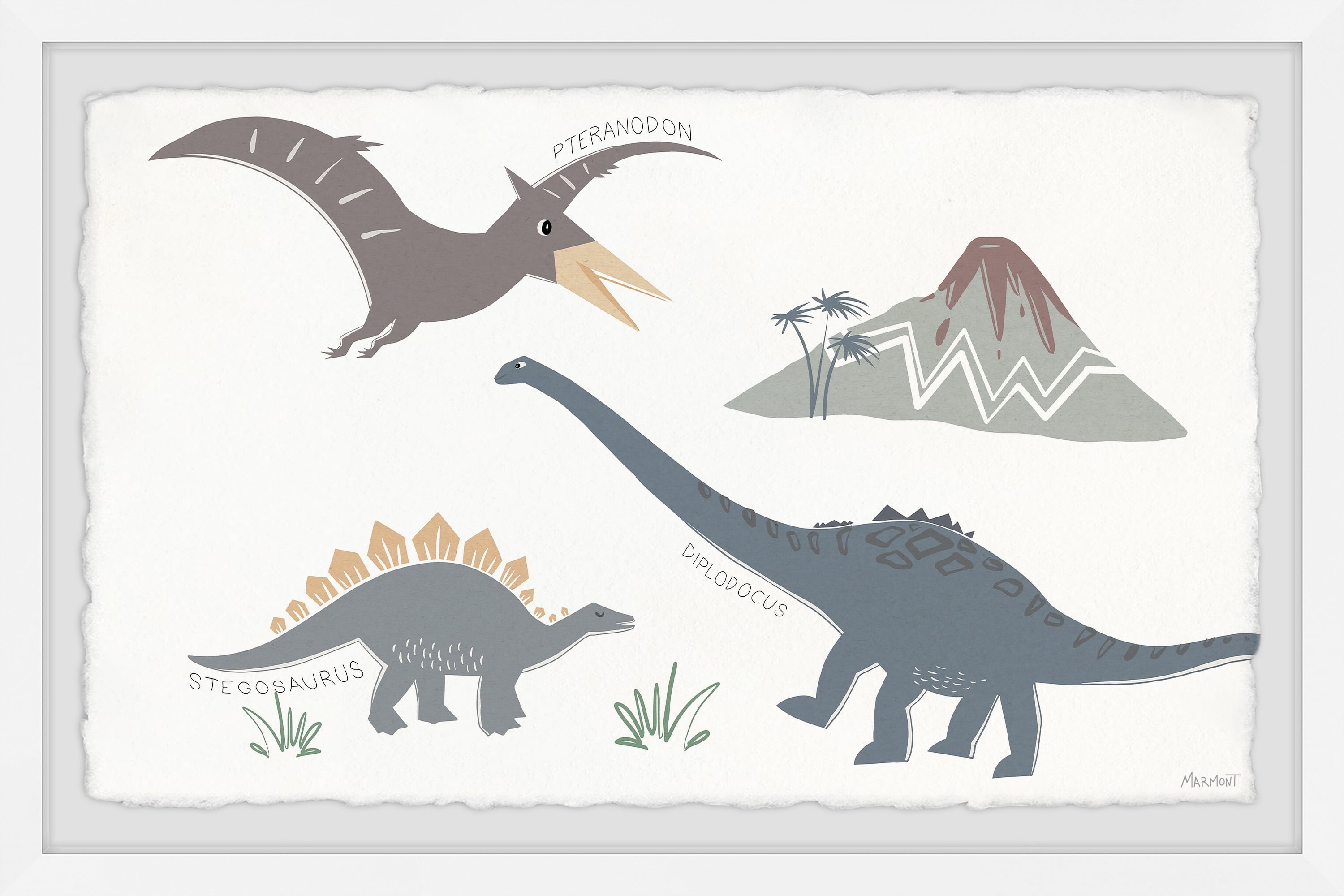 Marmont Hill Dinosaur Species Framed Wall Art