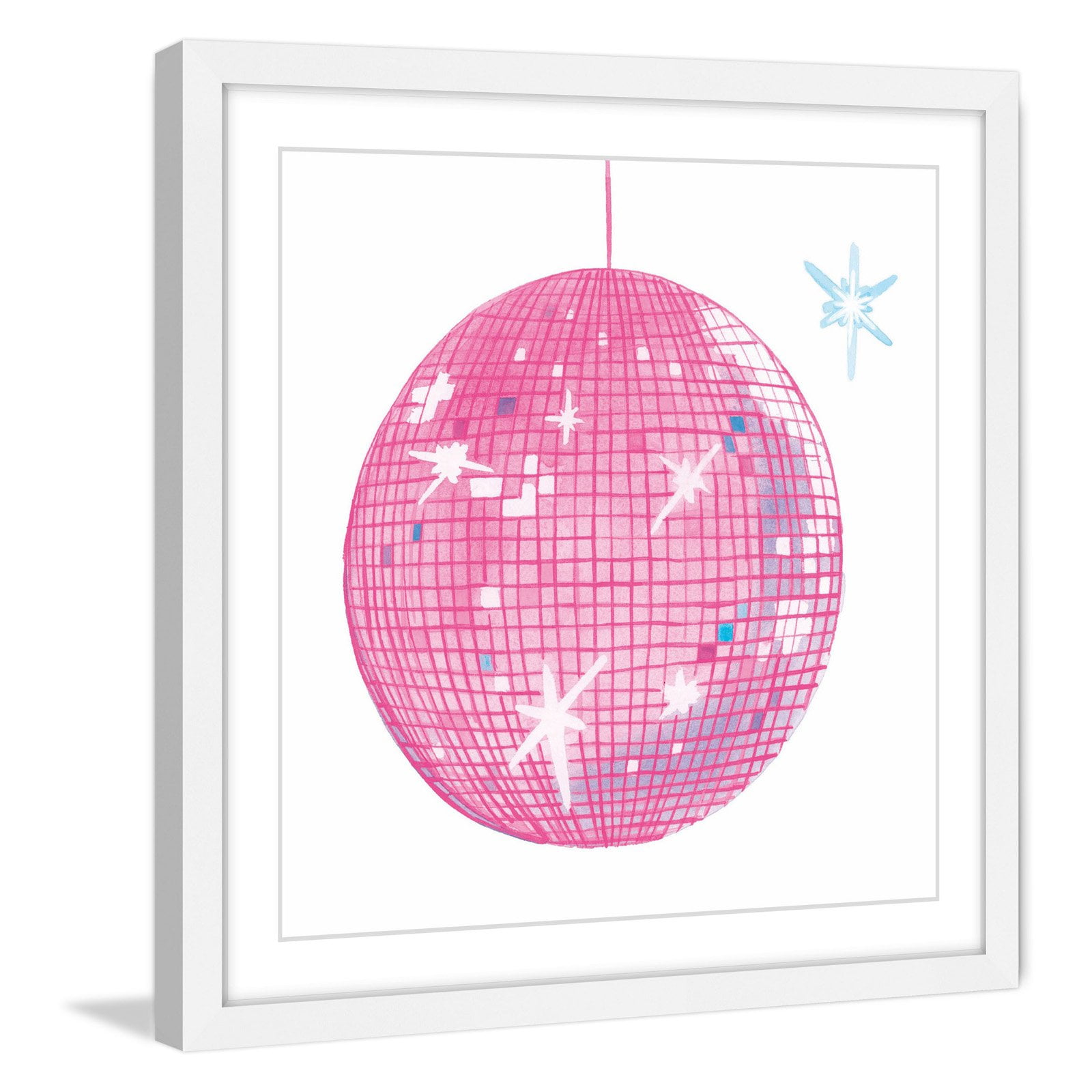 Marmont Hill "Discoball" by Molly Rosner Framed Painting Print