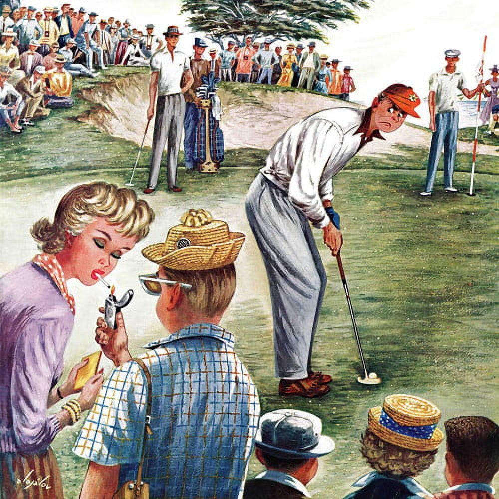 Marmont Hill Distracted Pro Golfer by Constantin Alajalov Painting Print on Canvas