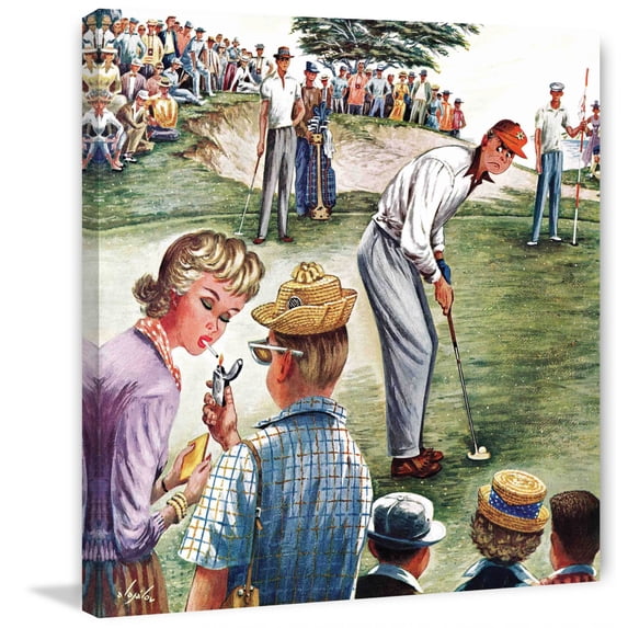 Marmont Hill Distracted Pro Golfer by Constantin Alajalov Painting Print on Canvas