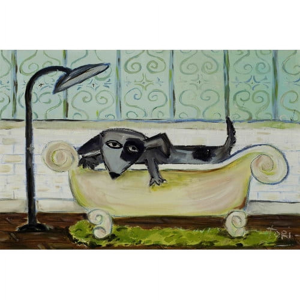 Marmont Hill Dog Bath Canvas Wall Art