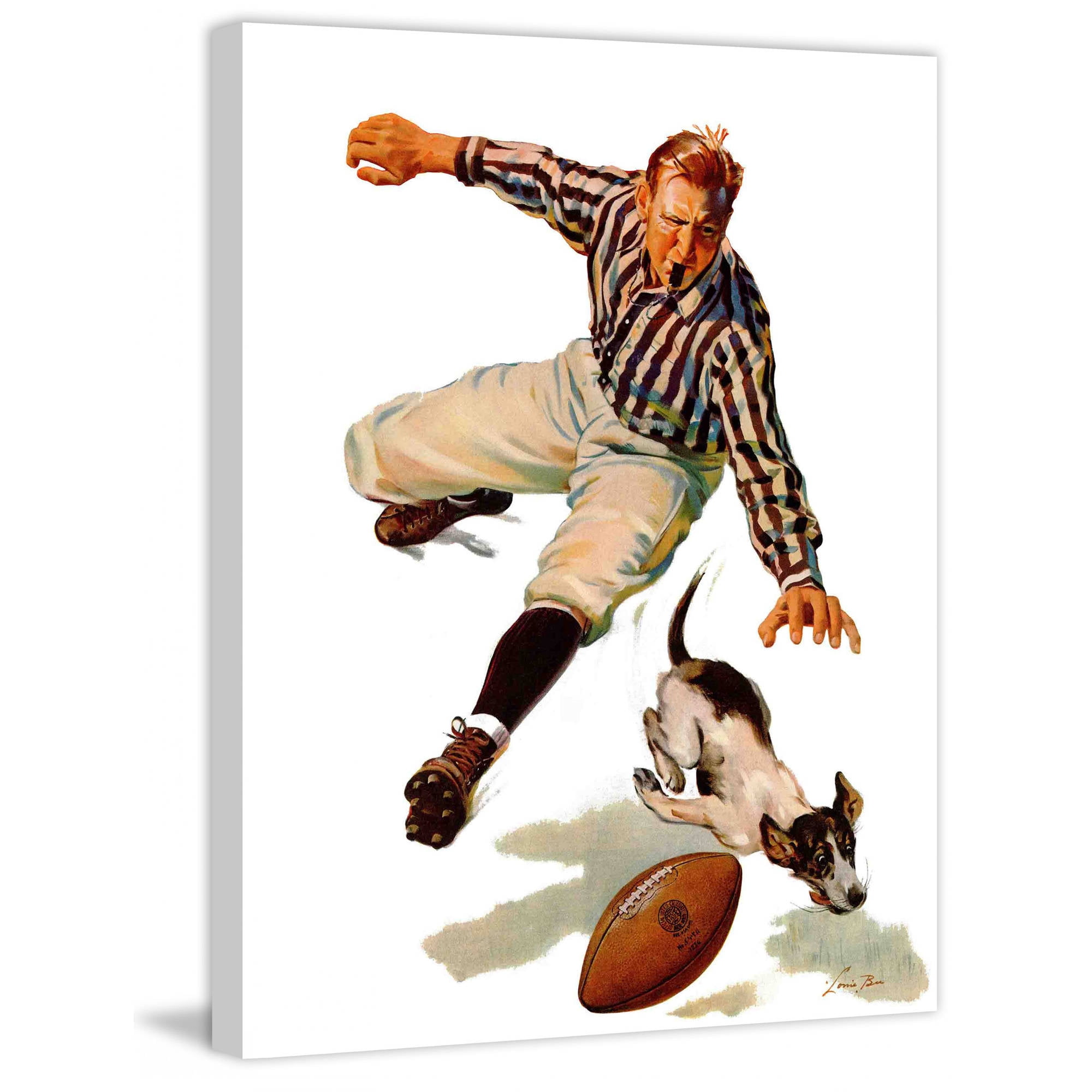 Marmont Hill Dog on the Field by Lonie Bee Painting Print on Canvas