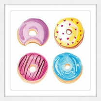 Marmont Hill "Donuts" By Molly Rosner Framed Painting Art Print, 12.0" x 1.5"