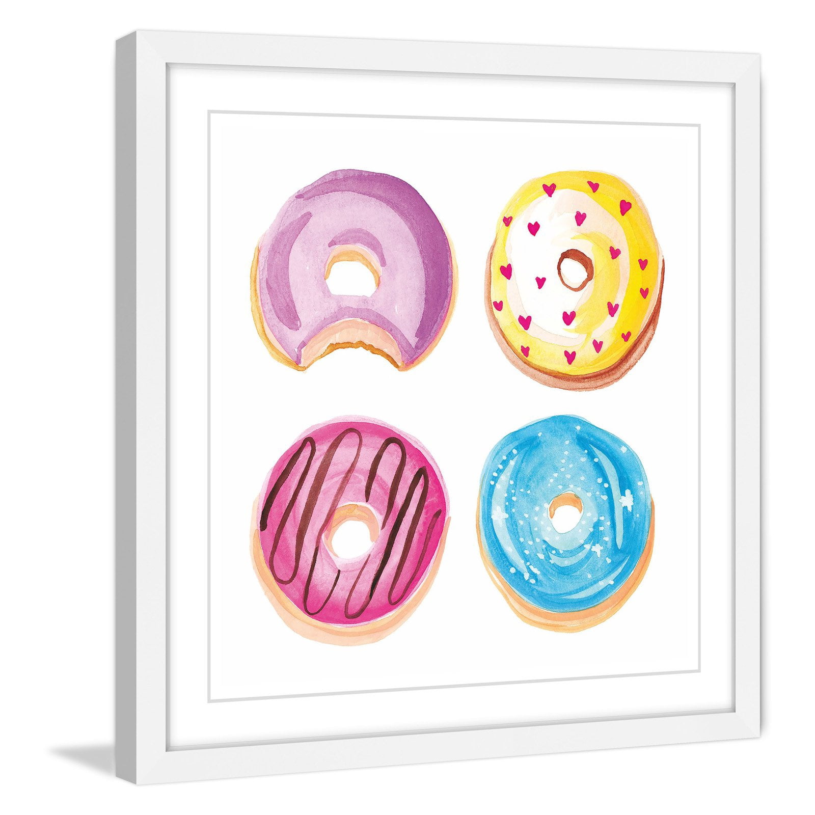 Marmont Hill "Donuts" by Molly Rosner Framed Painting Print