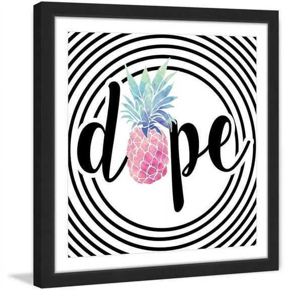 Marmont Hill "Dope Pineapple" by Diana Alcala Framed Painting Print