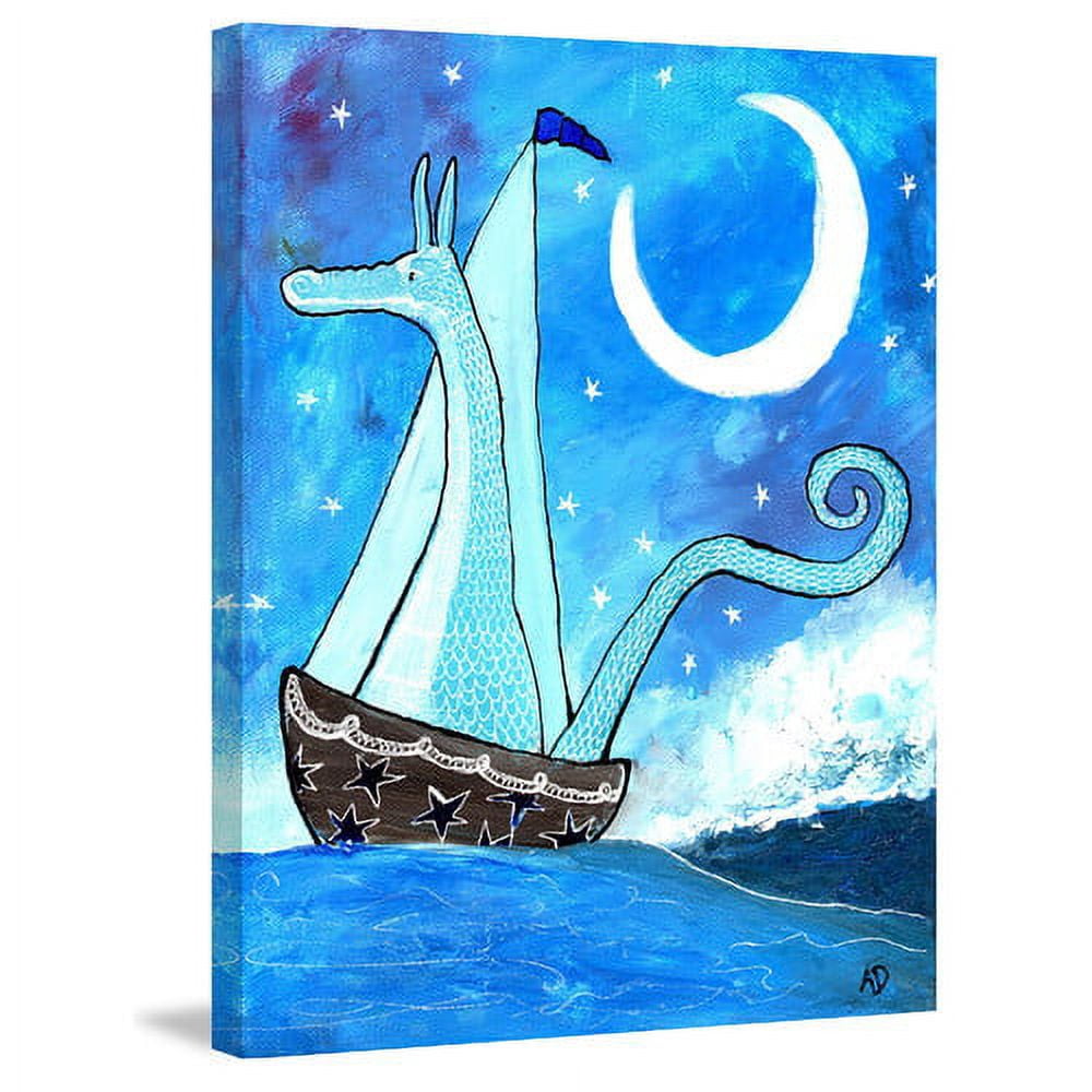 Marmont Hill - "Dragon Boat" by Andrea Doss Painting Print on Wrapped Canvas
