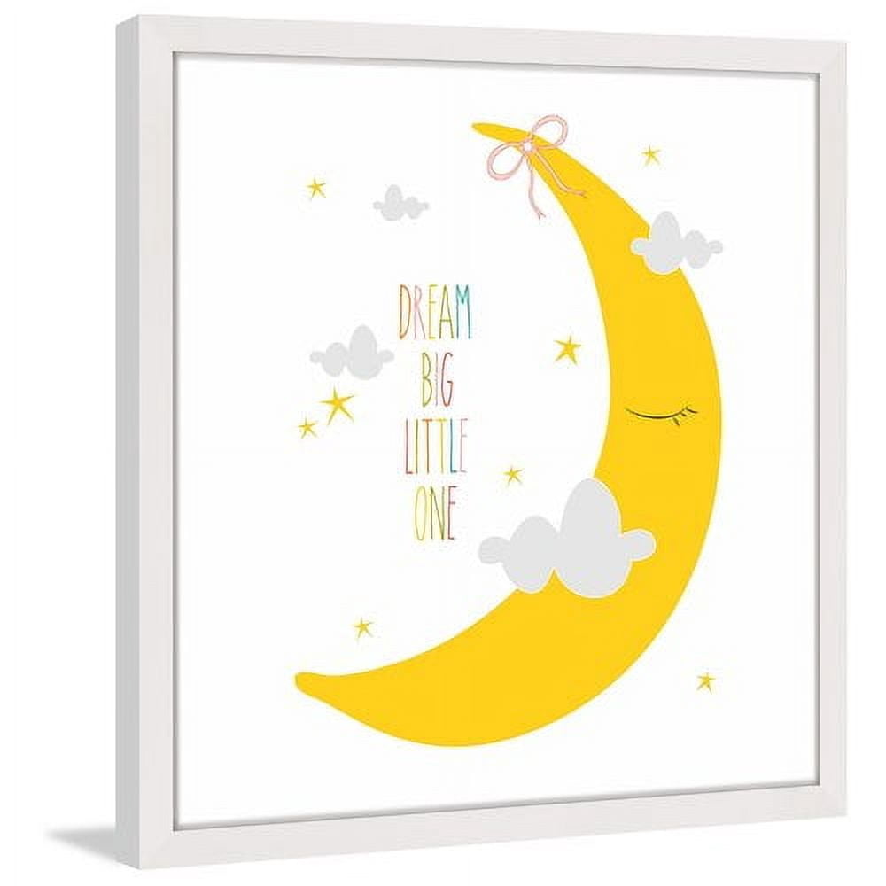 Marmont Hill "Dream Big Moon" by Karen Zukowski Framed Painting Print