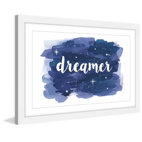 Marmont Hill "Dreamer Gala x y Wash" By Molly Rosner Framed Painting Art Print, 36.0" x 1.5"