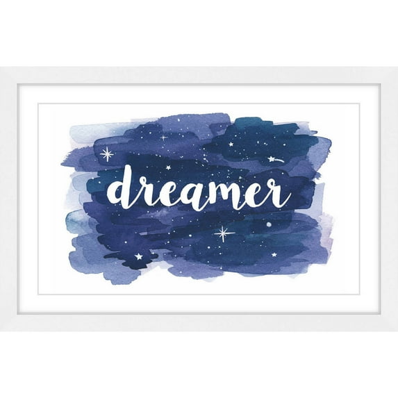 Marmont Hill "Dreamer Gala x y Wash" By Molly Rosner Framed Painting Art Print, 45.0" x 1.5"