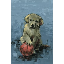 Marmont Hill Dribbling Dog Canvas Wall Art