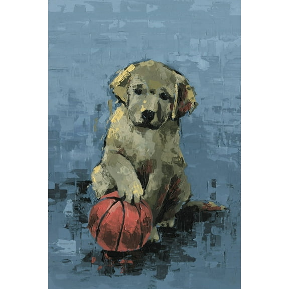Marmont Hill Dribbling Dog Canvas Wall Art