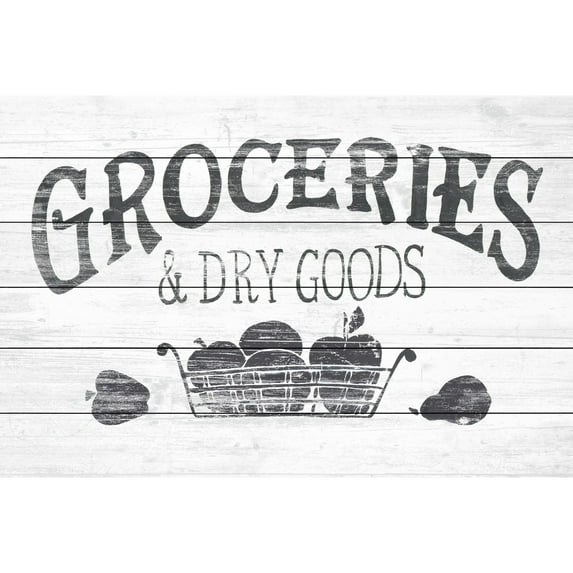 Marmont Hill Dry Goods White Wood Wall Art, 16" x 24"