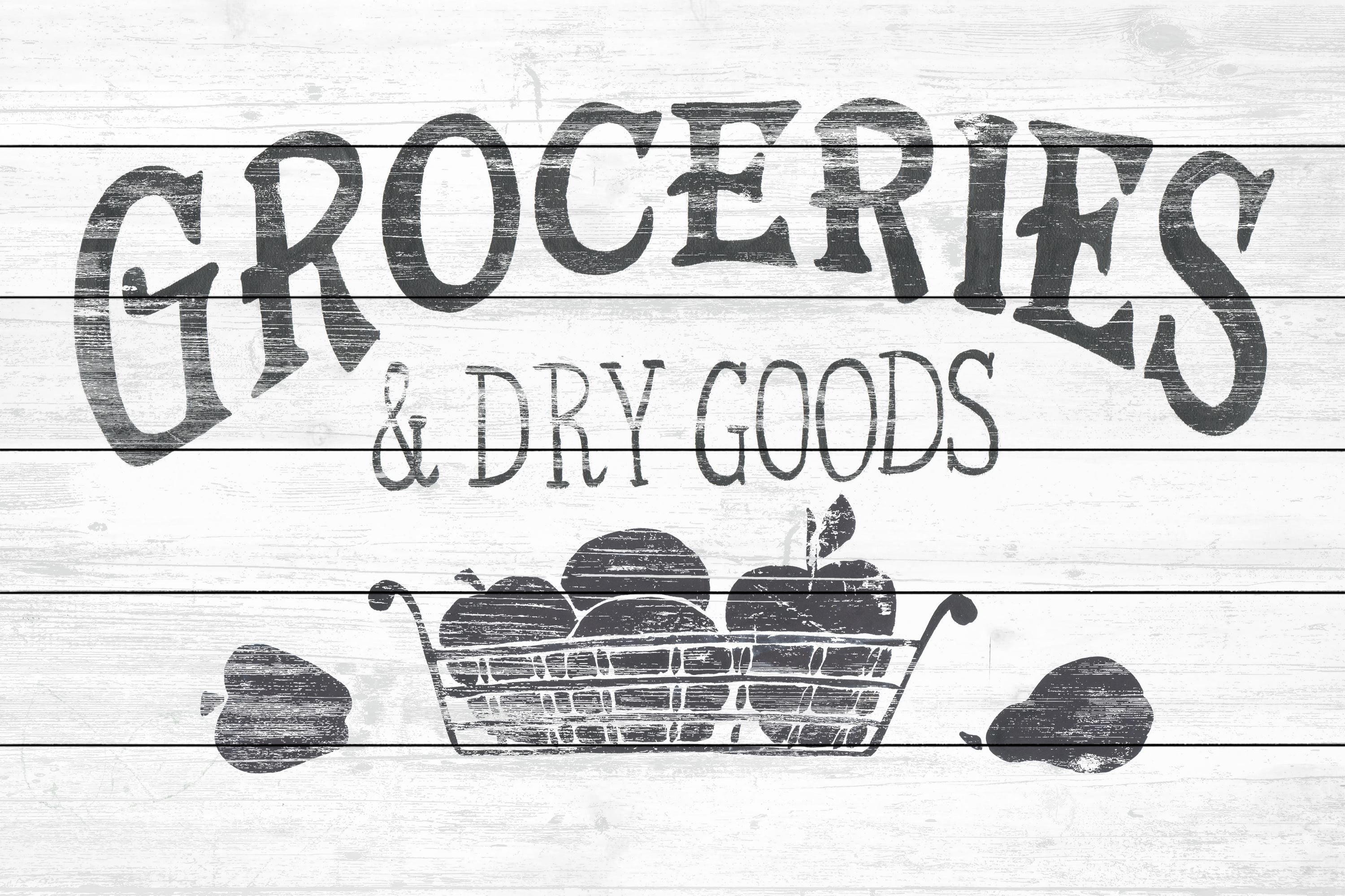 Marmont Hill Dry Goods White Wood Wall Art, 20" x 30"