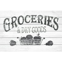 Marmont Hill Dry Goods White Wood Wall Art, 8" x 12"