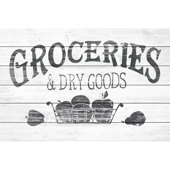 Marmont Hill Dry Goods White Wood Wall Art, 8" x 12"