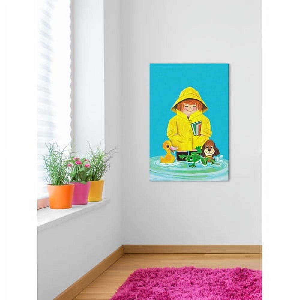 Marmont Hill "Duck Frog and Dog" by Curtis Painting Print on Canvas