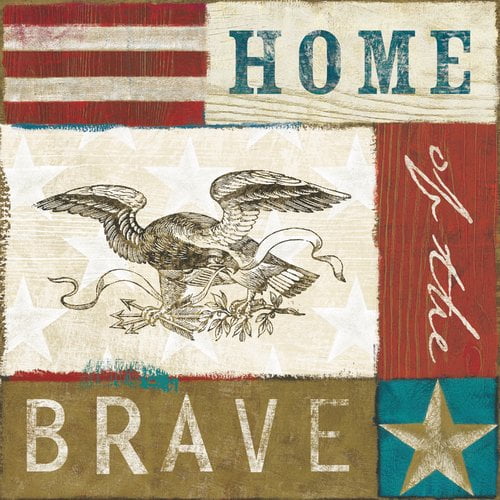 Marmont Hill "Eagle II Block Print" Painting Print on Canvas