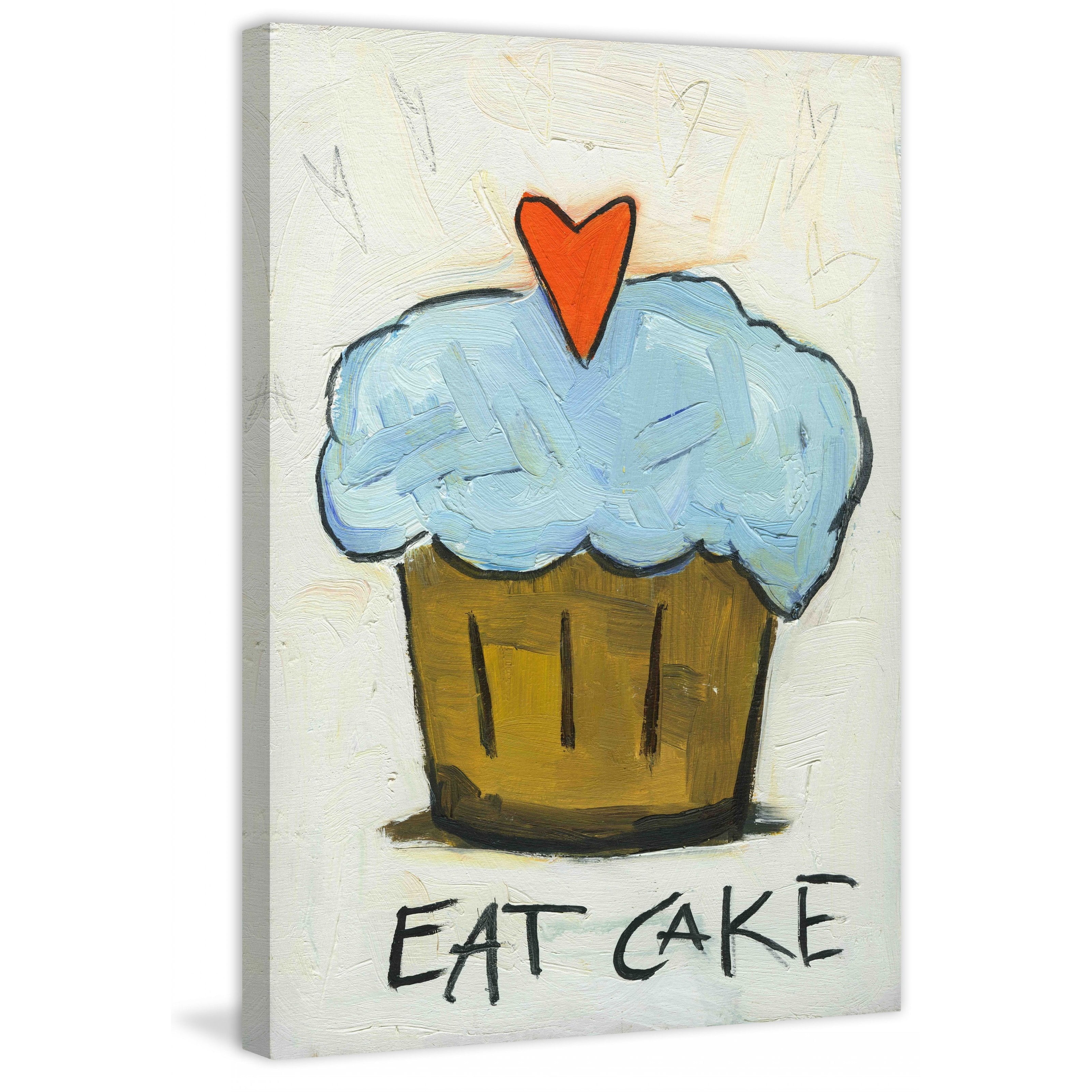 Marmont Hill "Eat Cake" by Tori Campisi Painting Print on Canvas