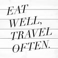 thumbnail image 1 of Marmont Hill "Eat and Travel" by Diana Alcala Painting Print on White Wood, 1 of 1