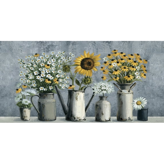 Marmont Hill Eccentric Sunflower Canvas Wall Art, 18" x 36"