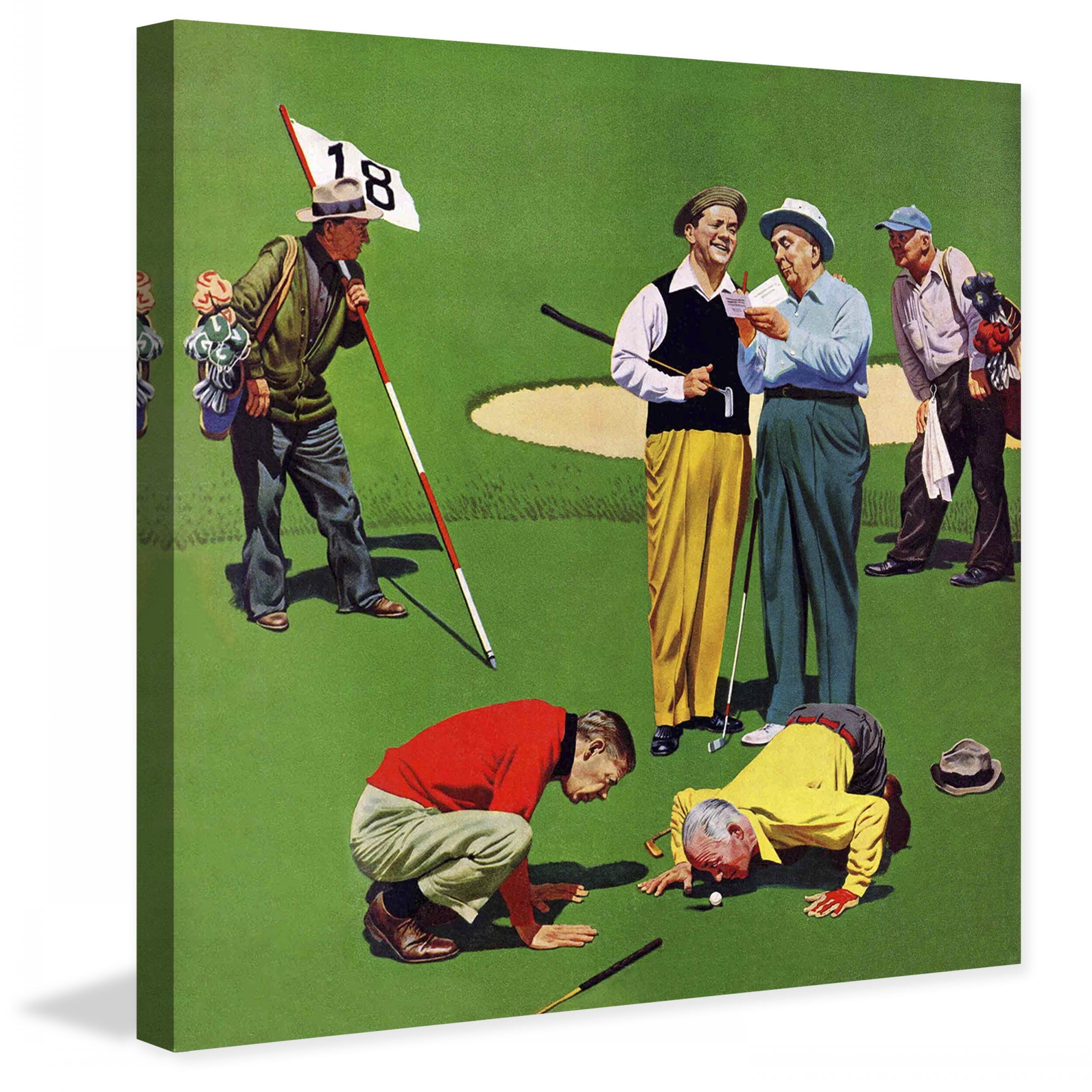 Eighteenth Hole Vintage Sports Canvas Print