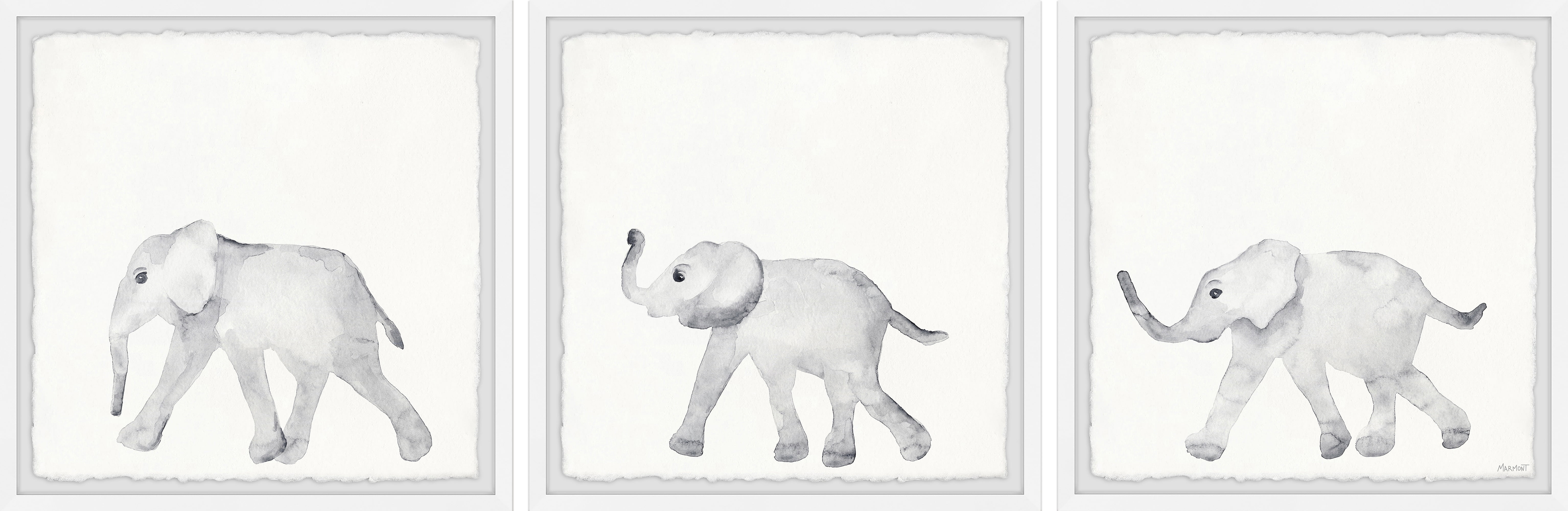 Marmont Hill Elephant Parade Triptych