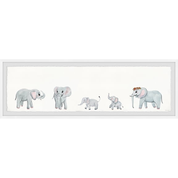 Marmont Hill Elephants Meet Framed Painting Print
