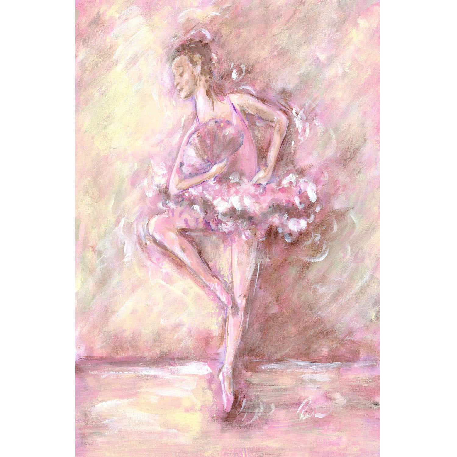Marmont Hill "En Pointe" by Reesa Qualia Painting Print on Wrapped Canvas