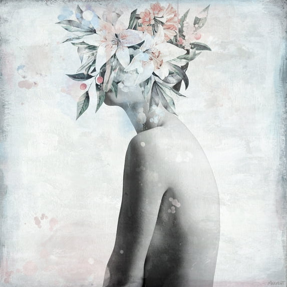 Marmont Hill Enchanting Flower Headband Canvas Wall Art, 18" x 18"