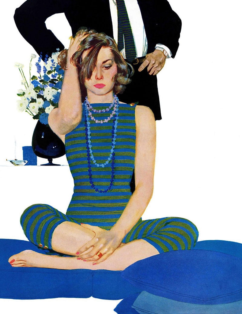 Vintage Fashion End of a Marriage Canvas Print, 40" x 52"
