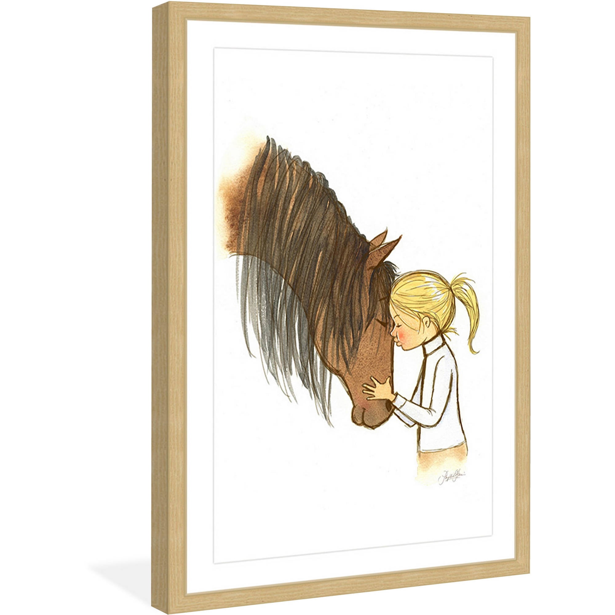 Marmont Hill "Equestrian Girl" By Phyllis Harris Framed Painting Art Print, 12.0" x 1.5"