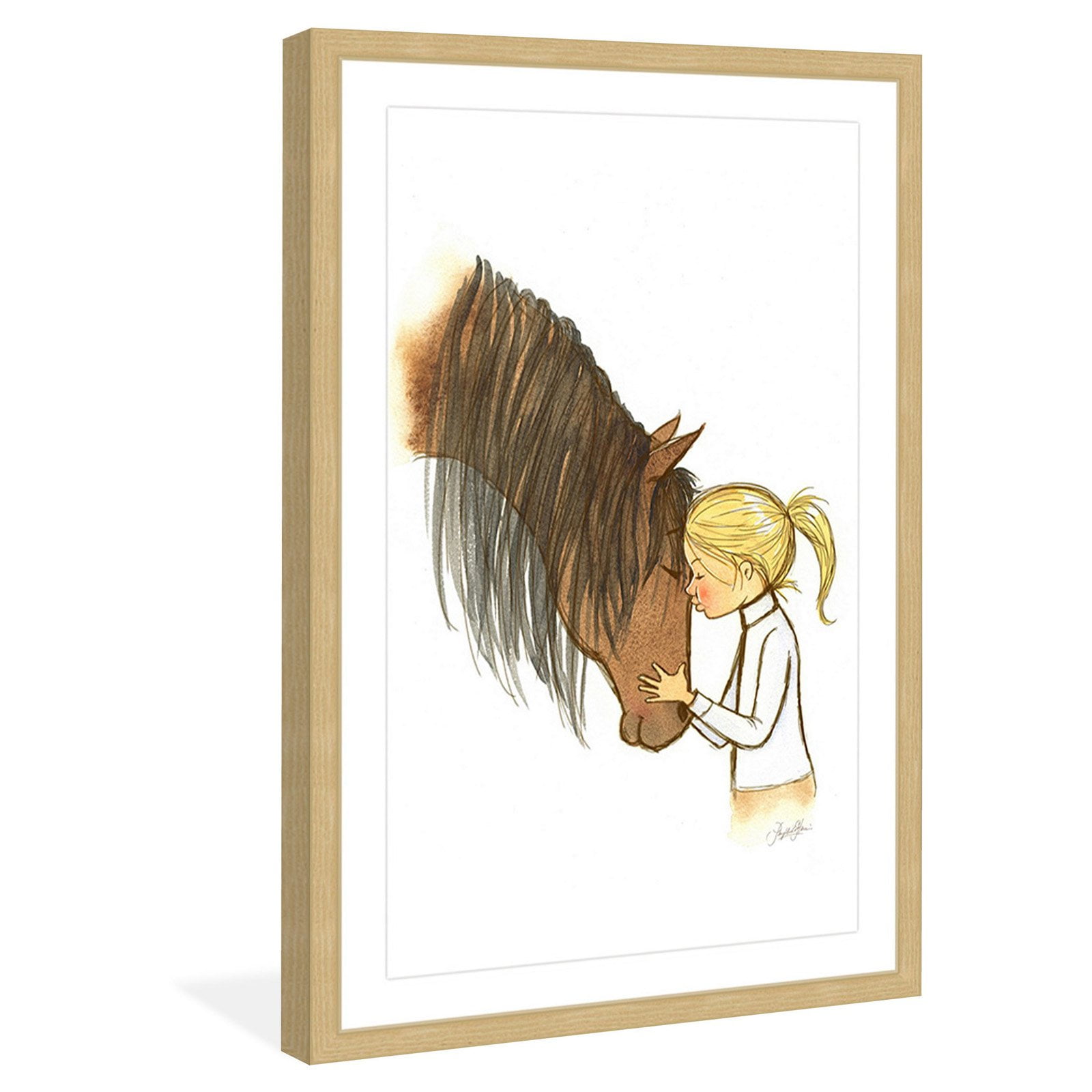 Marmont Hill "Equestrian Girl" by Phyllis Harris Framed Painting Print
