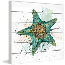 Marmont Hill "Etoile de Mer 3" by Marie-Eve Pharand Painting Print on White Wood