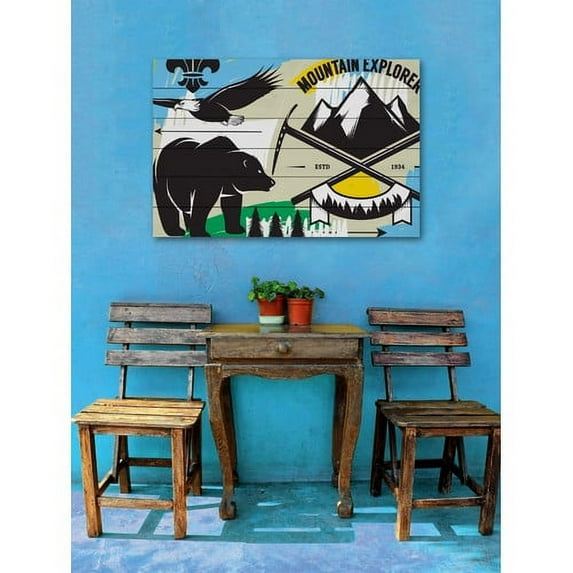 Marmont Hill "Explorer I" by Josh Ruggs Painting Print on White Wood