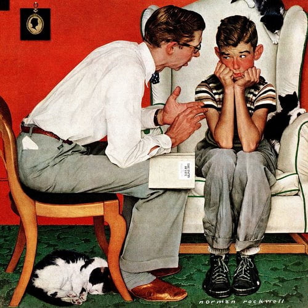 Marmont Hill "Facts of Life" by Norman Rockwell Painting Print on Canvas