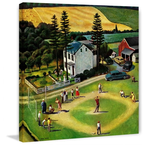 Marmont Hill Family Baseball by John Falter Painting Print on Canvas