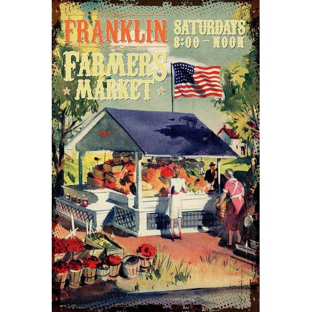 Farm Fresh Produce Green Canvas Wall Art, 24" x 16"
