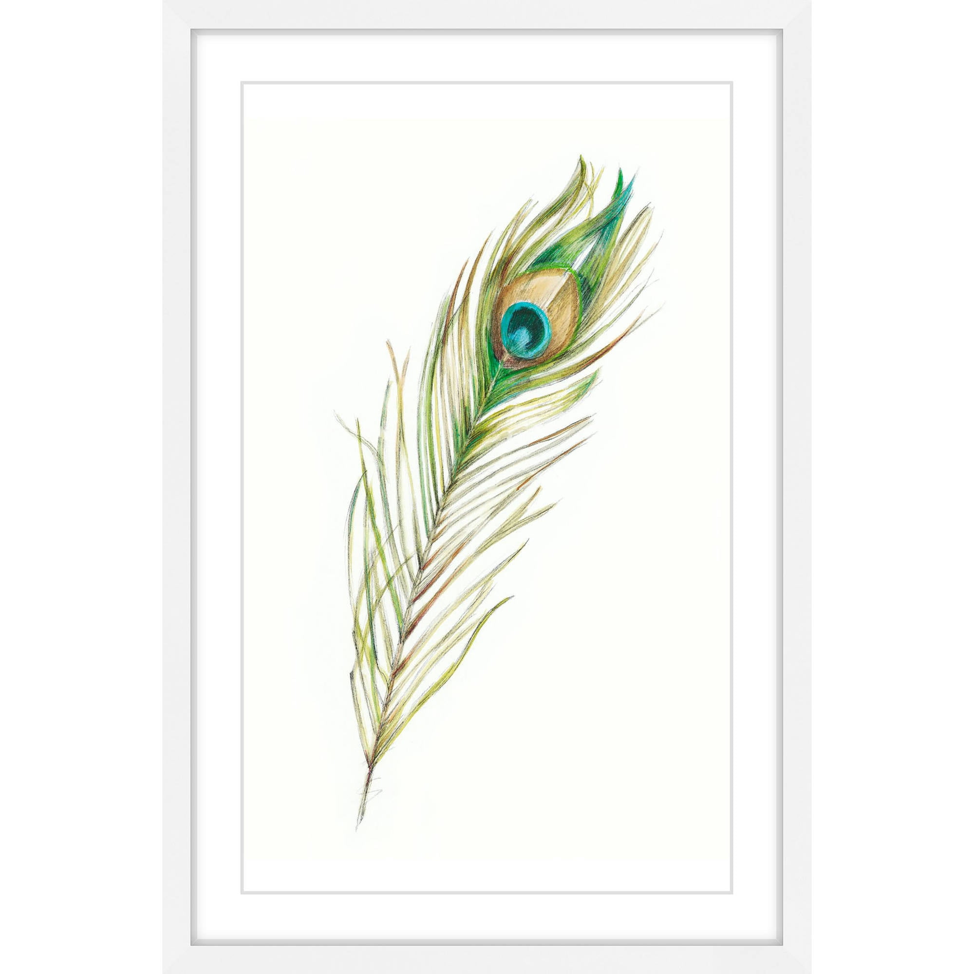 Marmont Hill "Feather Eye" Framed Painting Print