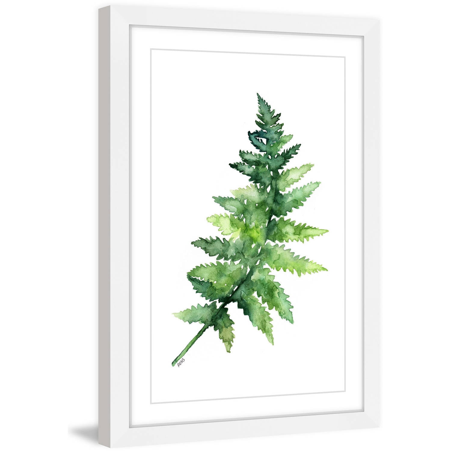 Marmont Hill "Fern 1" by Rachel Byler Framed Painting Art Print