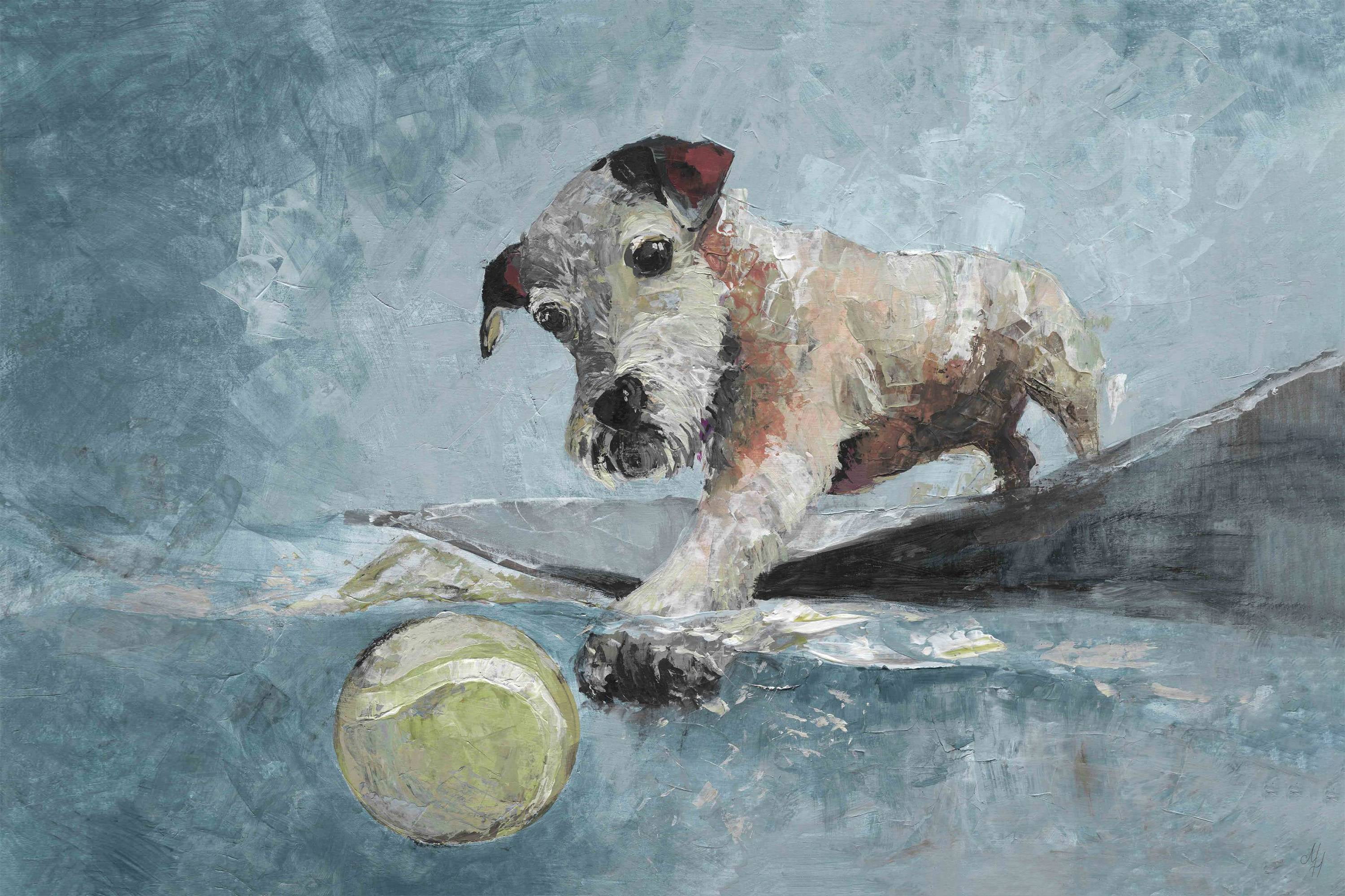 Marmont Hill Fetch That Ball Canvas Wall Art