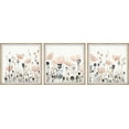 thumbnail image 1 of Marmont Hill Field of Pink Flowers Triptych, 12" x 36", 1 of 4