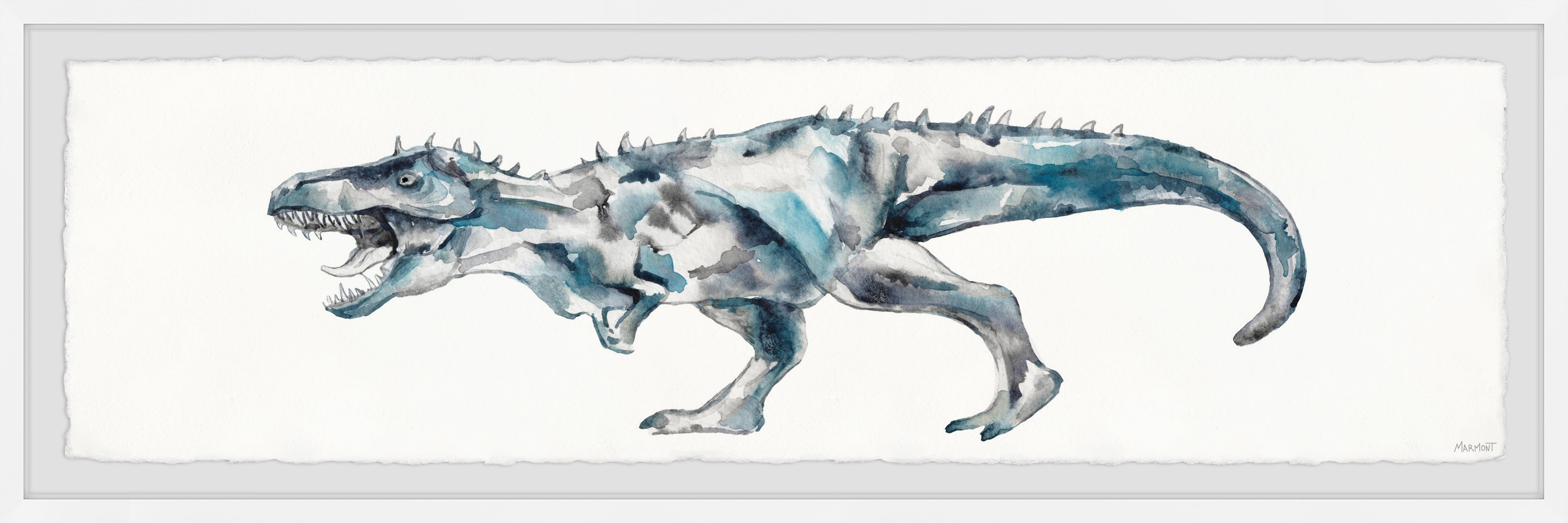 Marmont Hill Fierce Dinosaur Framed Wall Art