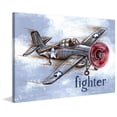 thumbnail image 1 of Marmont Hill "Fighter Plane" by Reesa Qualia Painting Print on Wrapped Canvas, 1 of 5